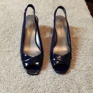 BANDOLINO NAVY SLINGBACKS
